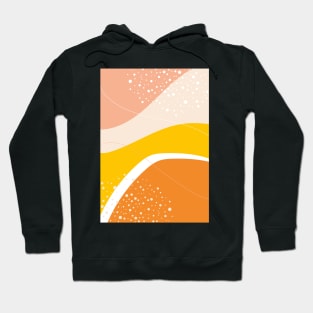 Modern Abstract Organic Shapes in Pink, Yellow and Orange Hoodie